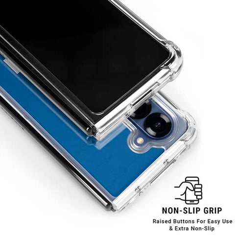 MLB Los Angeles Dodgers - Solid Distressed Galaxy Z Fold6 Clear Case